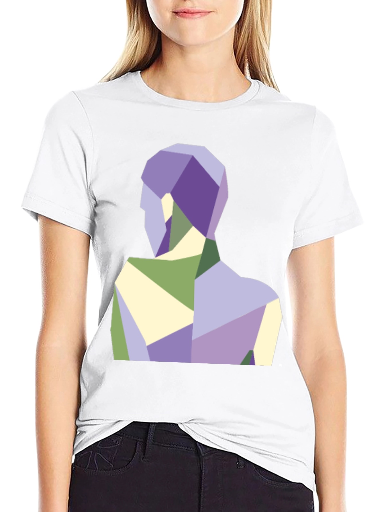Geometric Figure Graphic Tee - Modern Art Shirt