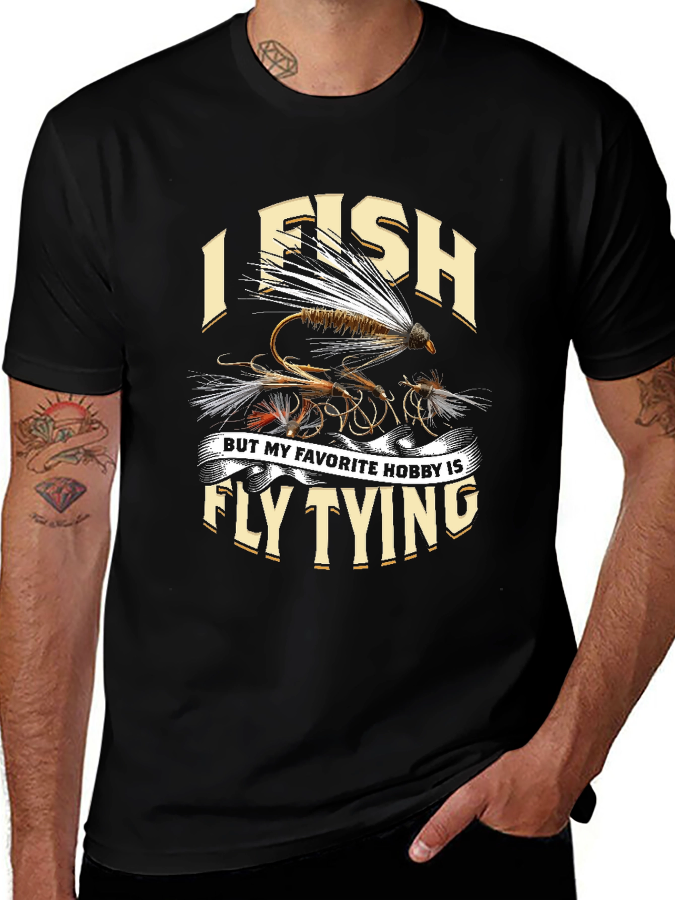 I Fish Fly Tying Hobby Graphic Tee