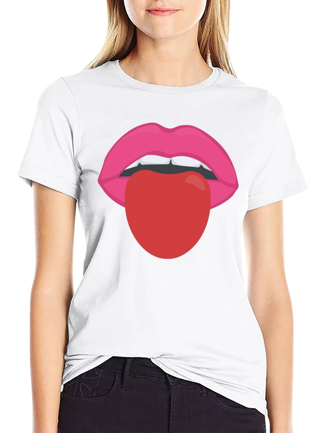 Funky Lips T-Shirt - Tongue Out Graphic Tee