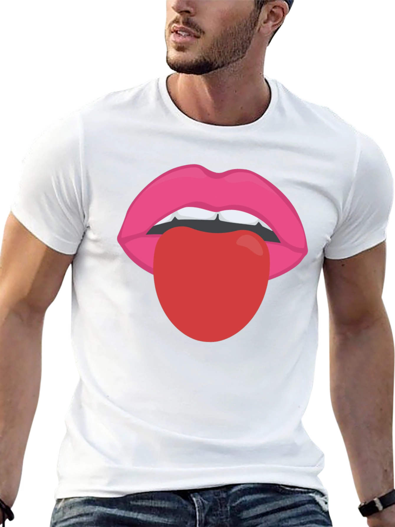 Funky Lips T-Shirt - Tongue Out Graphic Tee