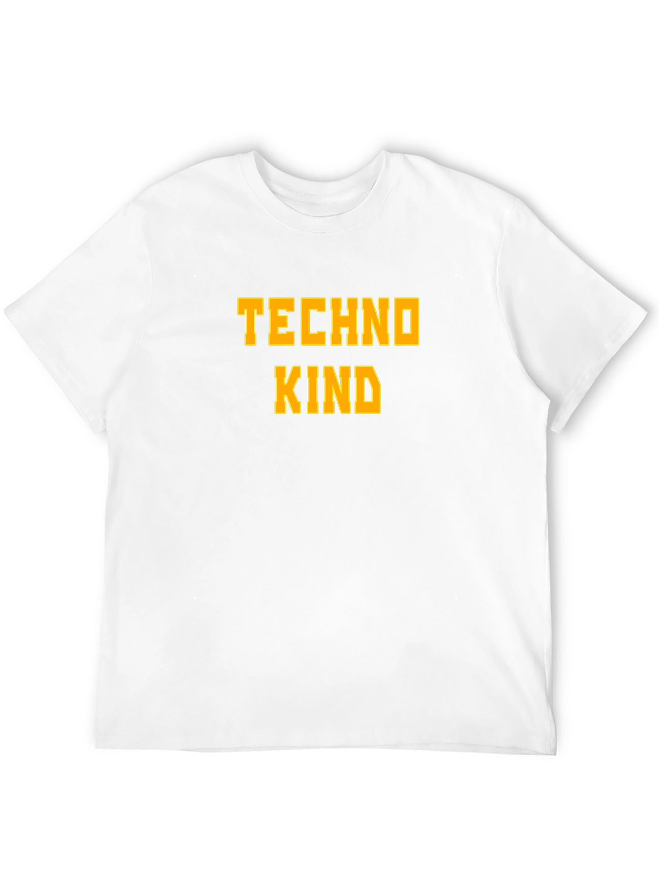 Techno Kind Graphic Tee - Bold Text Casual Style