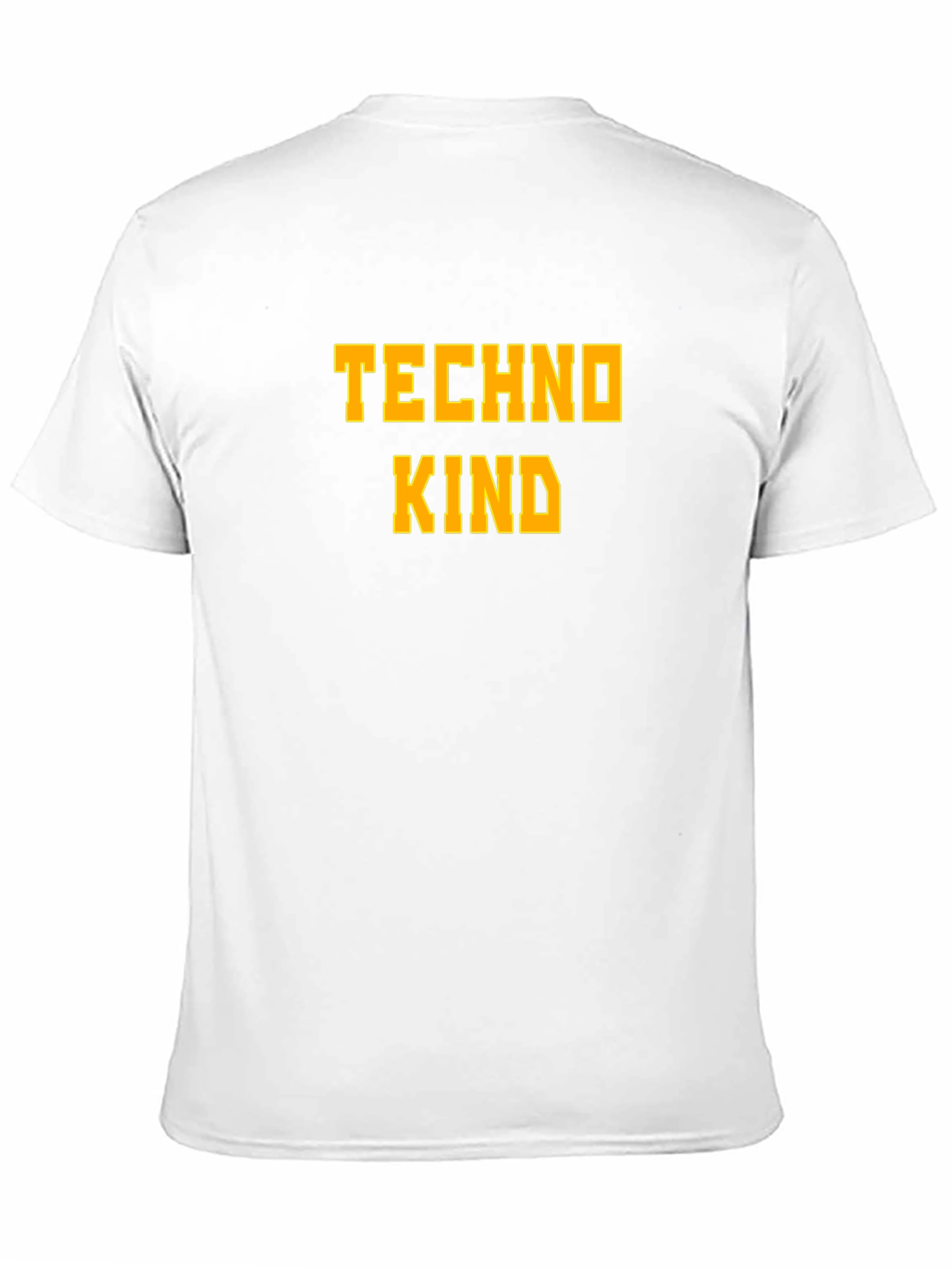 Techno Kind Graphic Tee - Bold Text Casual Style