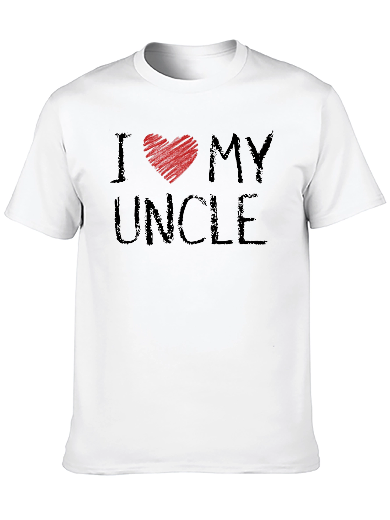 I Heart My Uncle Black Graphic Tee