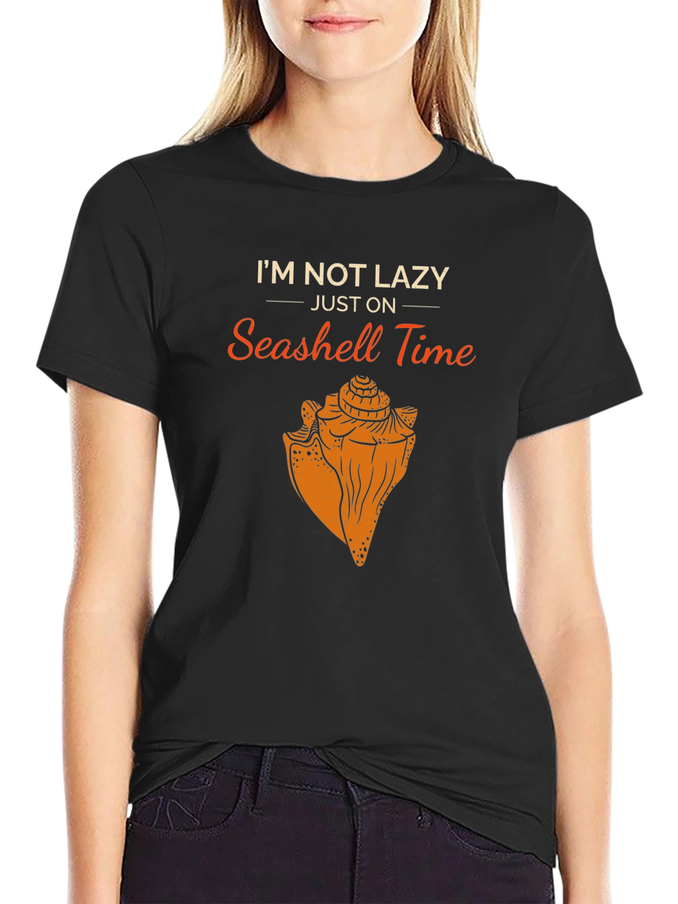Seashell Time Graphic T-Shirt - Lazy Humor Tee