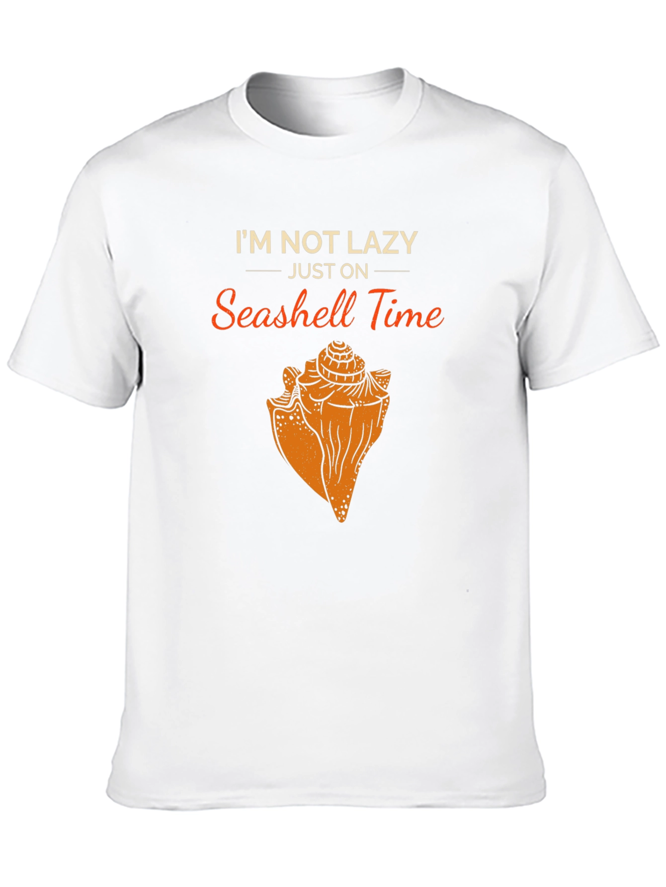 Seashell Time Graphic T-Shirt - Lazy Humor Tee