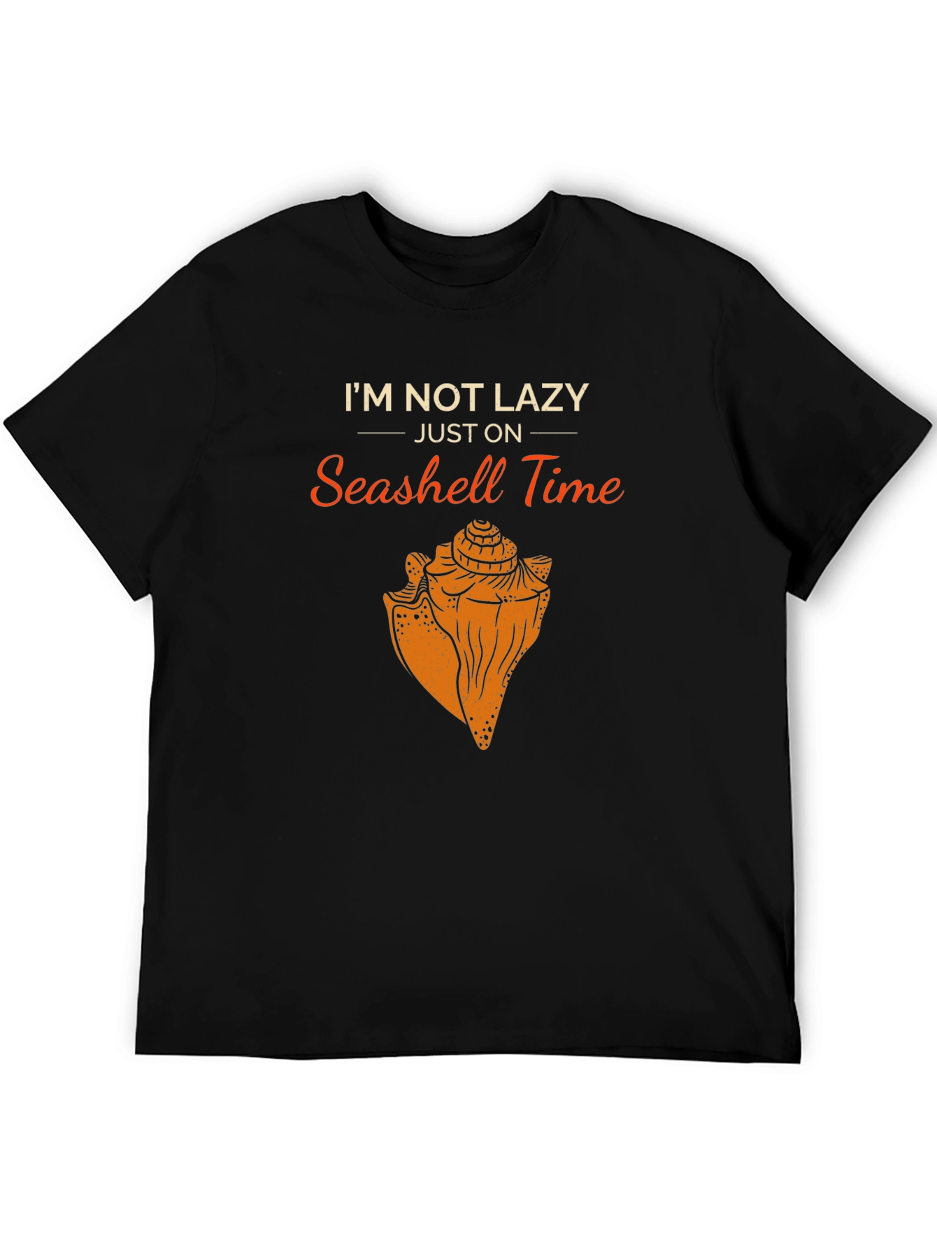 Seashell Time Graphic T-Shirt - Lazy Humor Tee