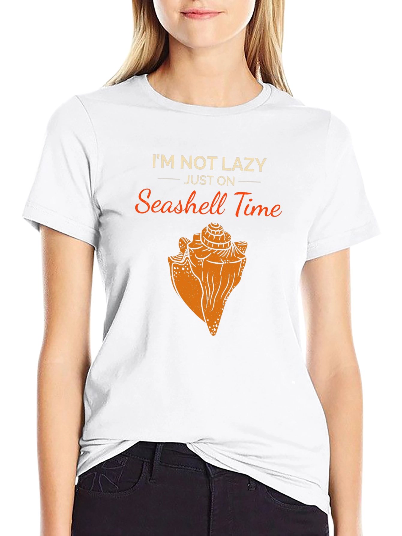 Seashell Time Graphic T-Shirt - Lazy Humor Tee