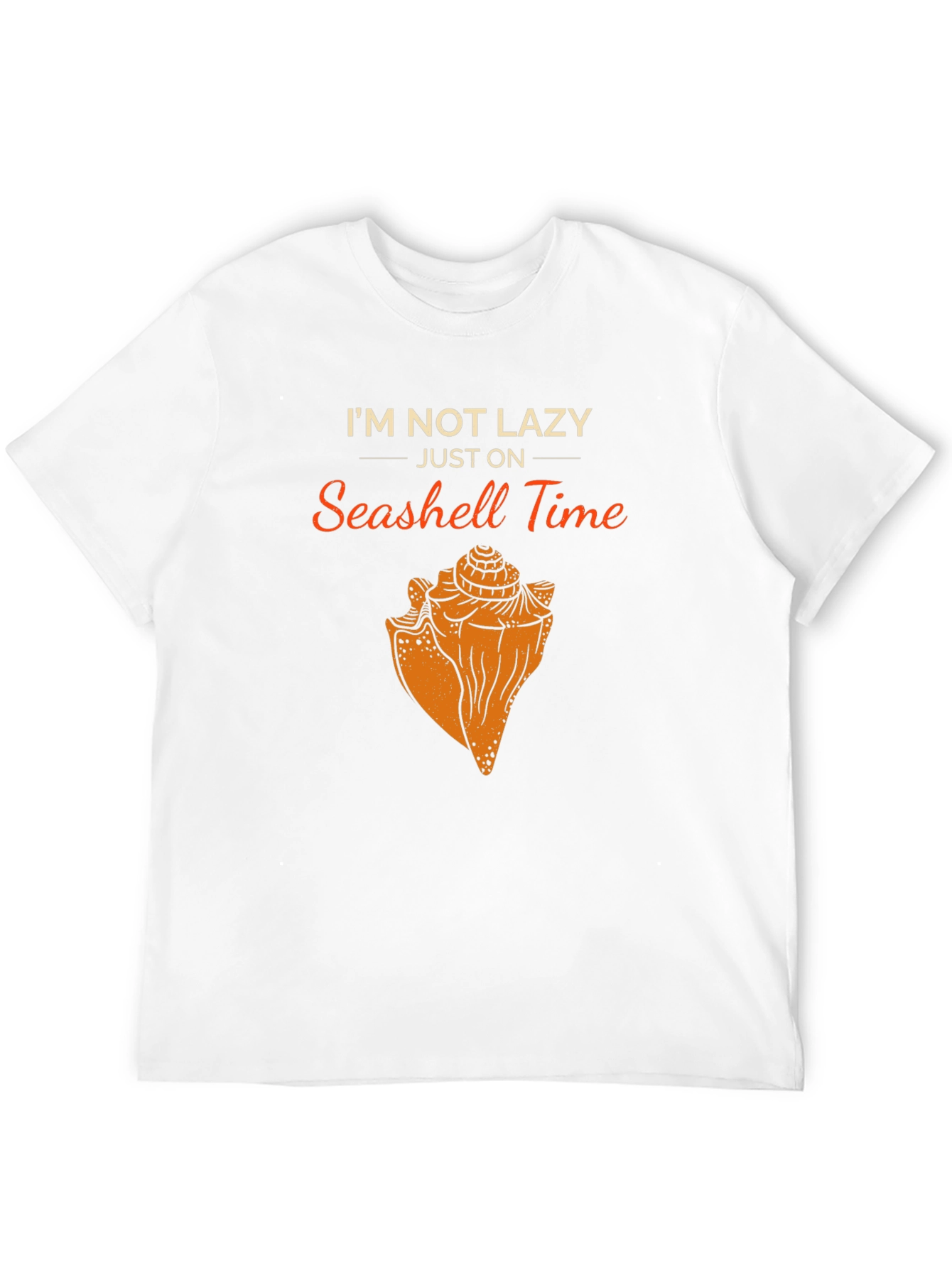 Seashell Time Graphic T-Shirt - Lazy Humor Tee