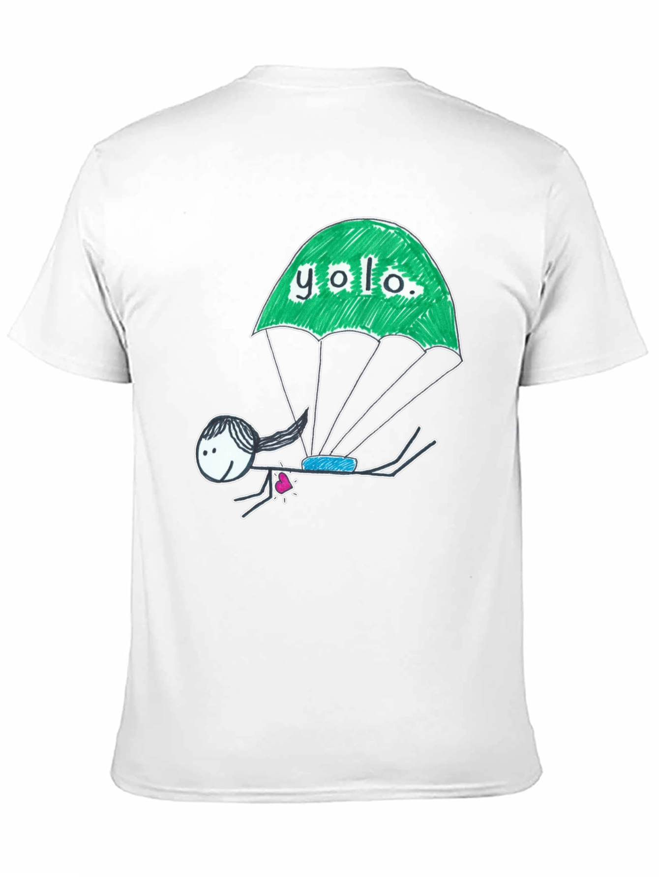 YOLO Parachute Graphic T-Shirt - Black Cotton Tee