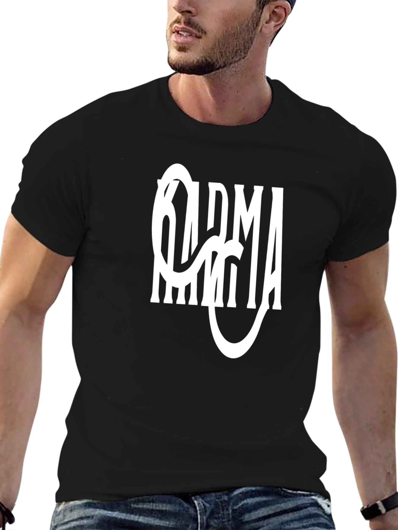 Karma Graphic Tee - Stylish Black T-Shirt
