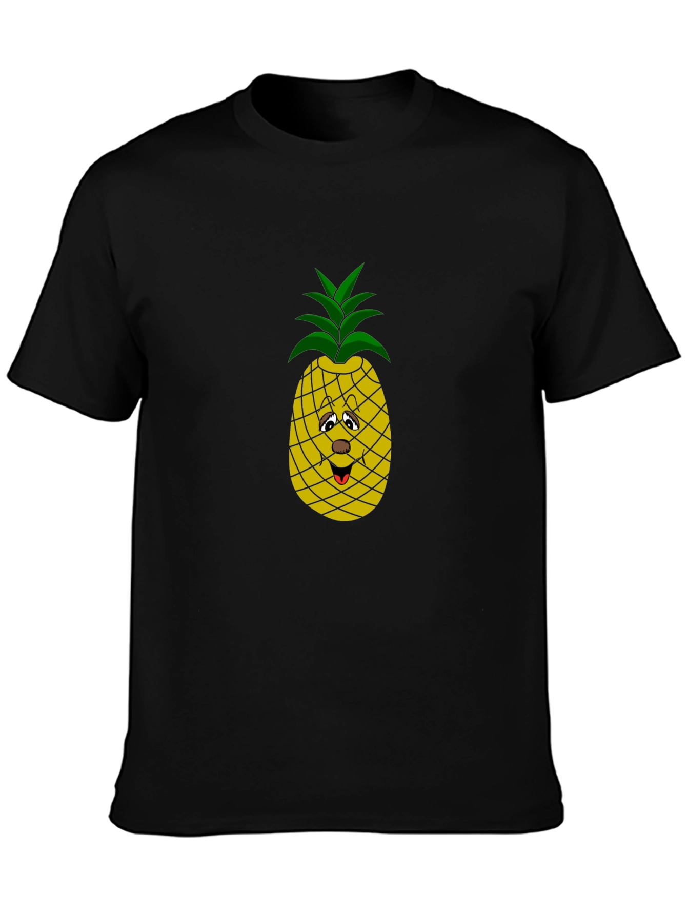 Pineapple Graphic Black T-Shirt