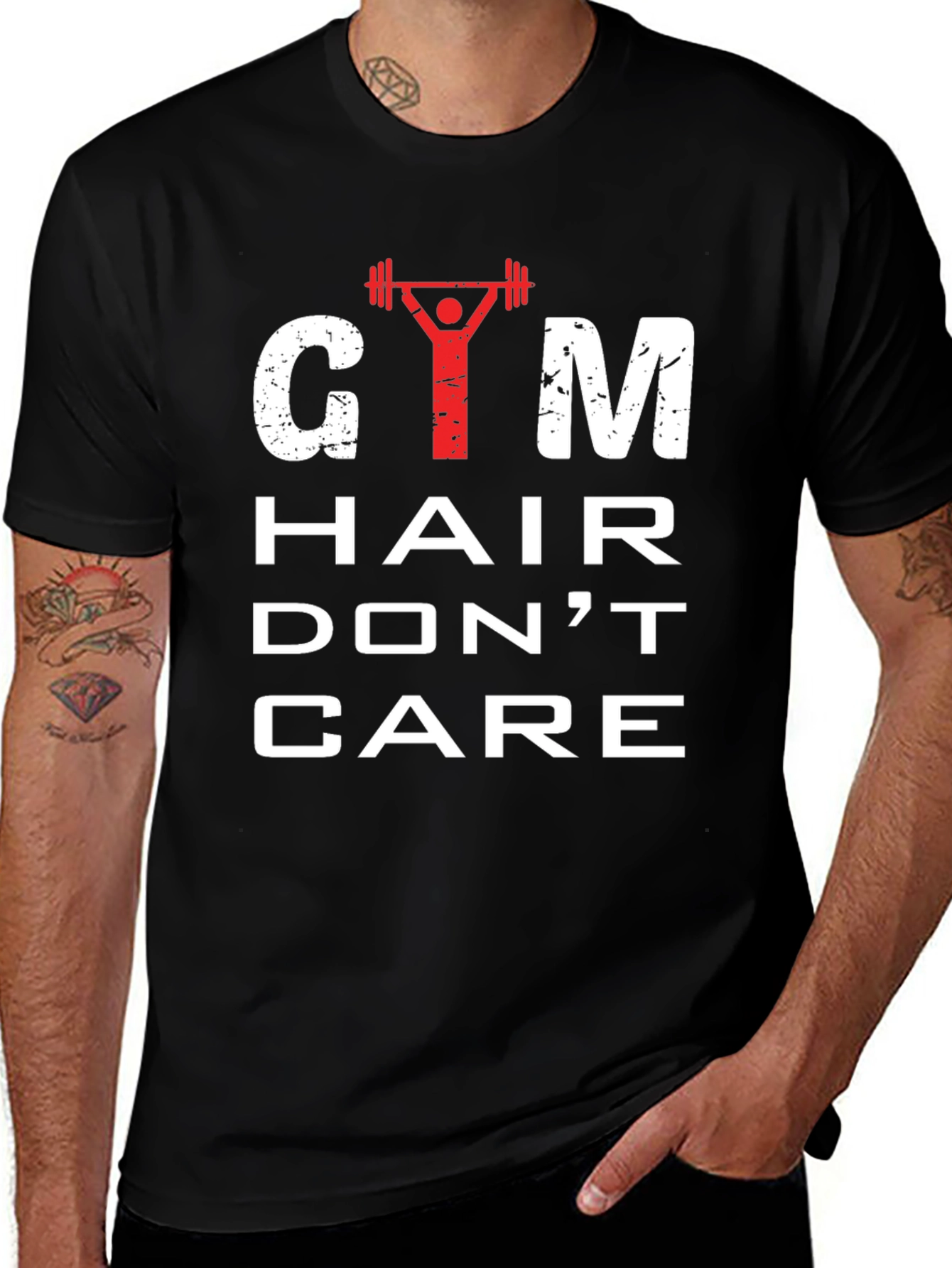 Gym Hair Dont Care Mens Graphic Tee
