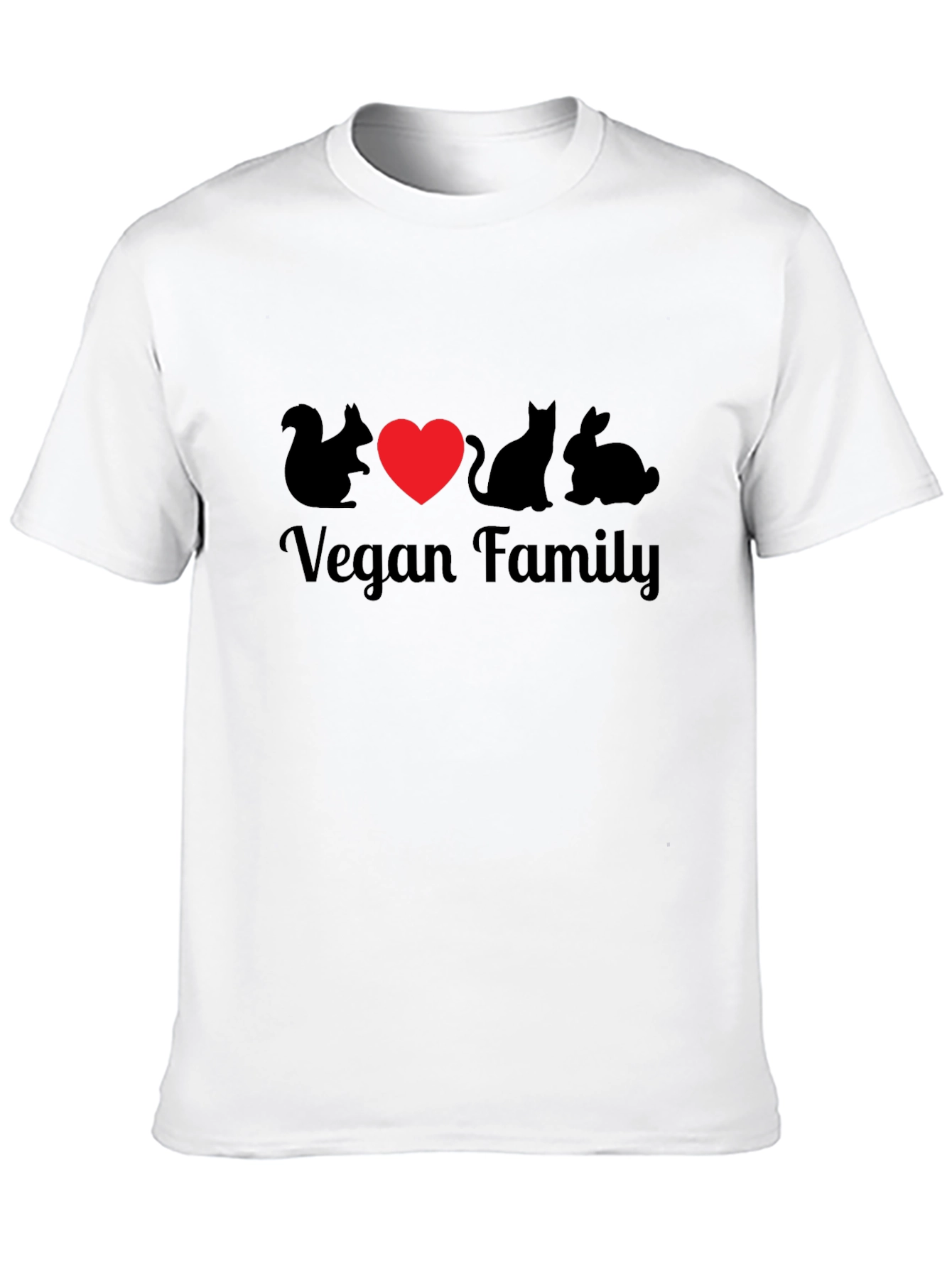 Vegan Family Graphic T-Shirt - Animal Lover Tee