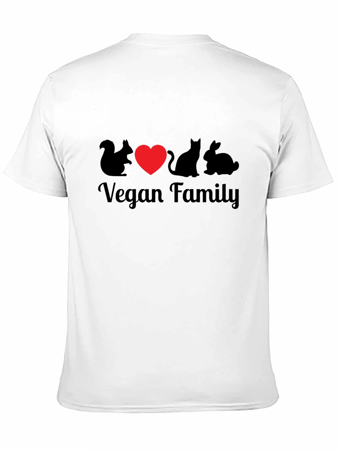 Vegan Family Graphic T-Shirt - Animal Lover Tee
