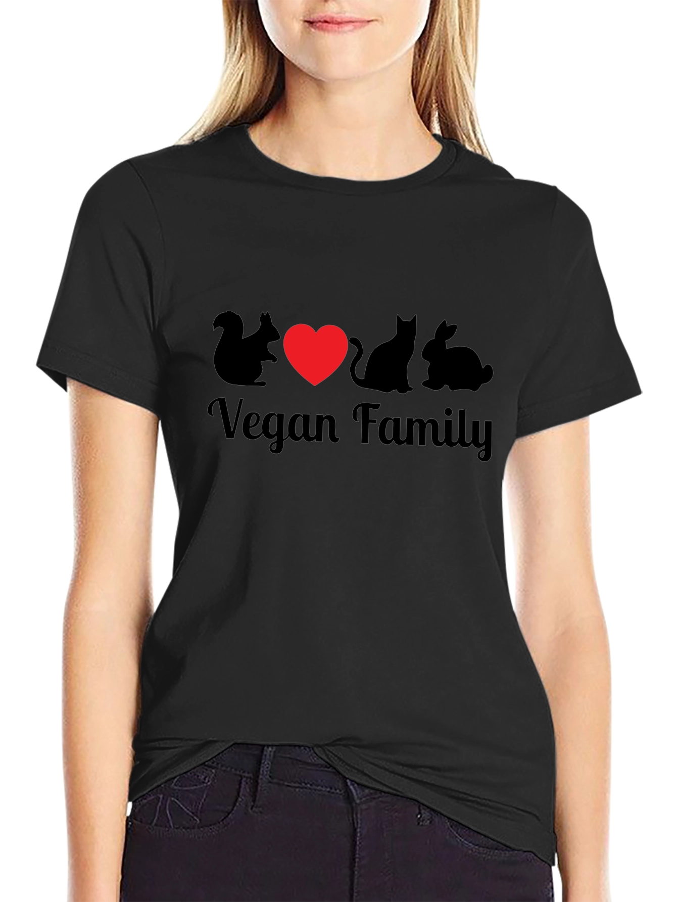 Vegan Family Graphic T-Shirt - Animal Lover Tee