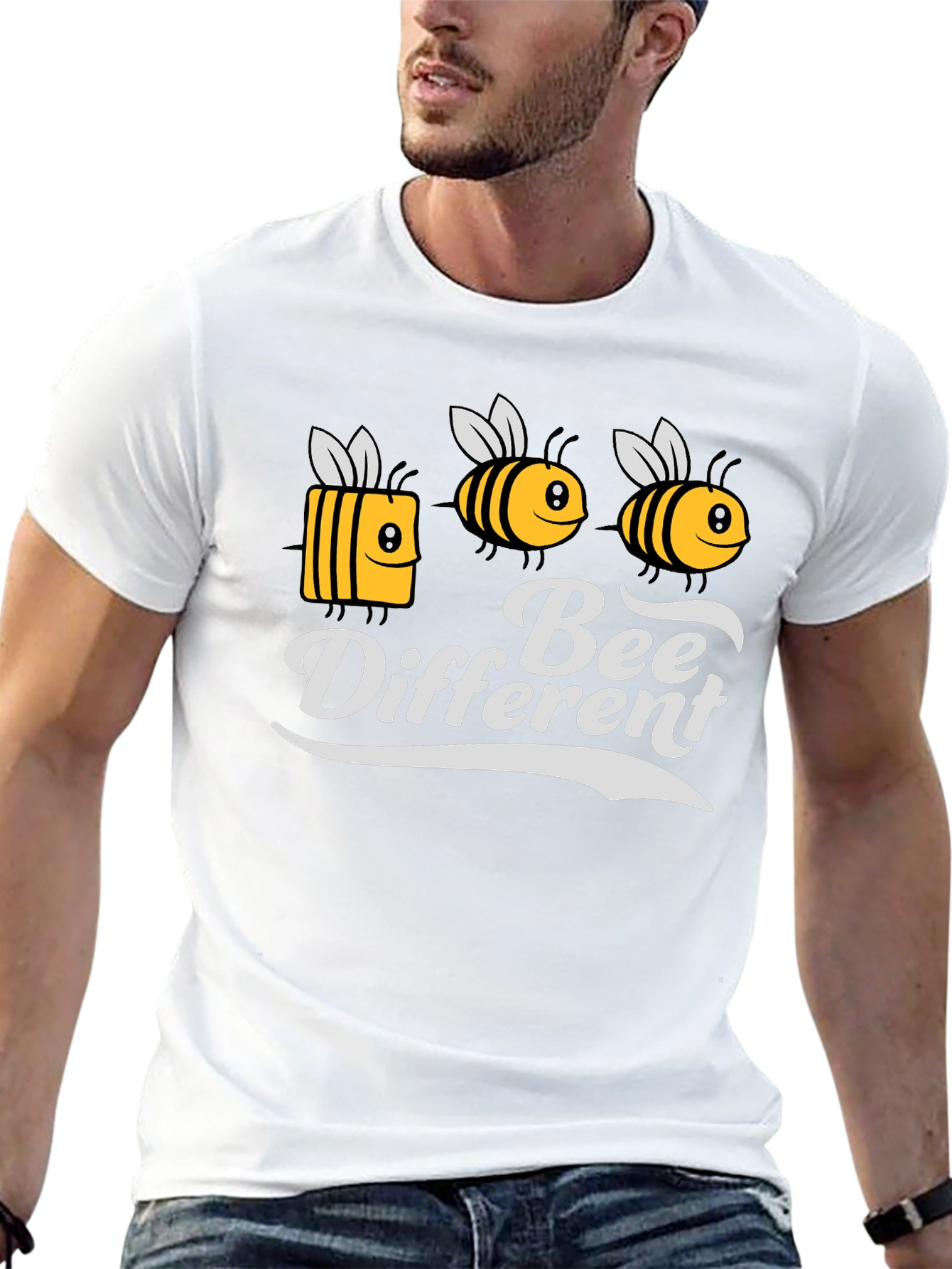 Bee Different Graphic Tee - Black T-Shirt