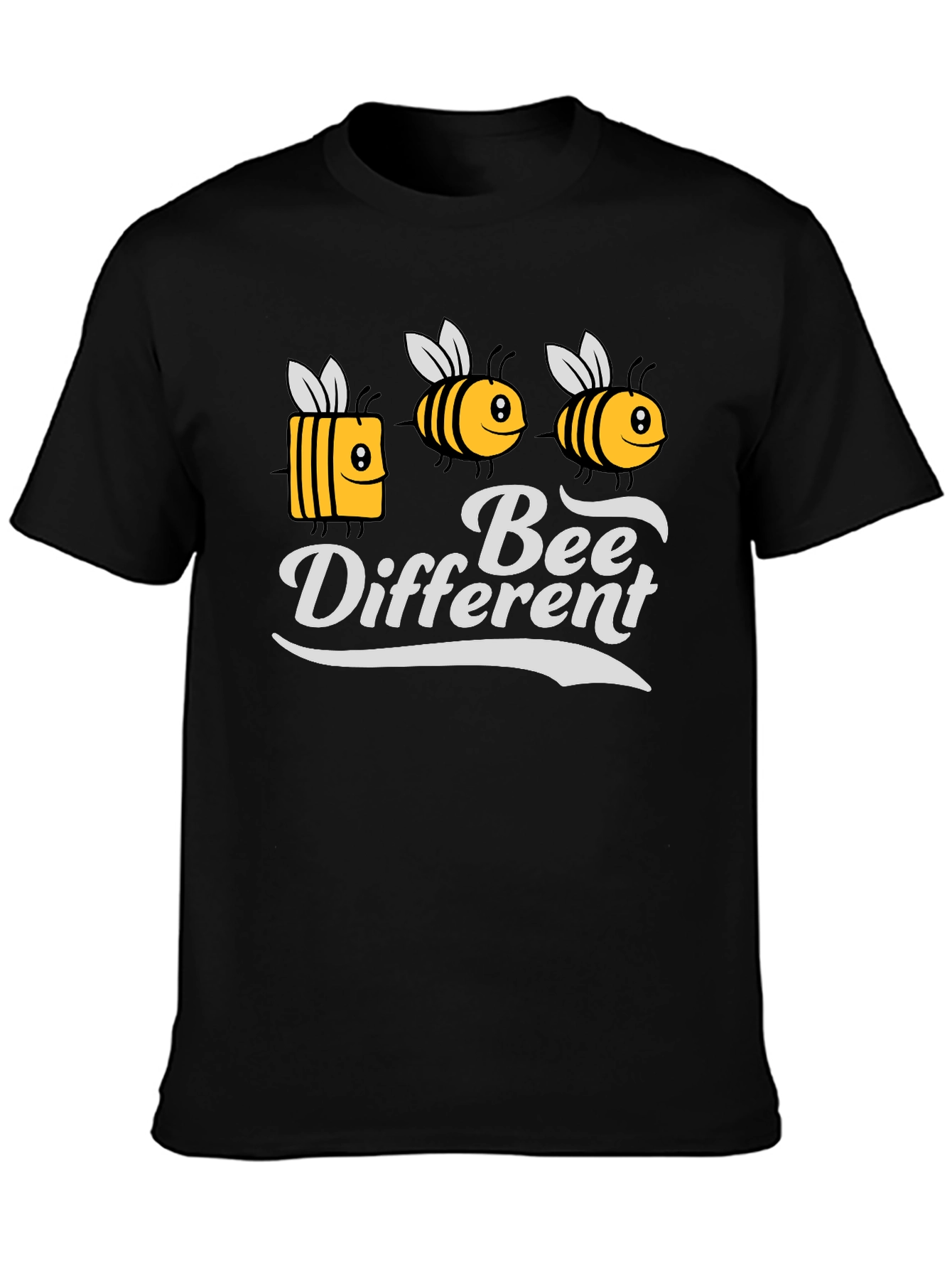 Bee Different Graphic Tee - Black T-Shirt