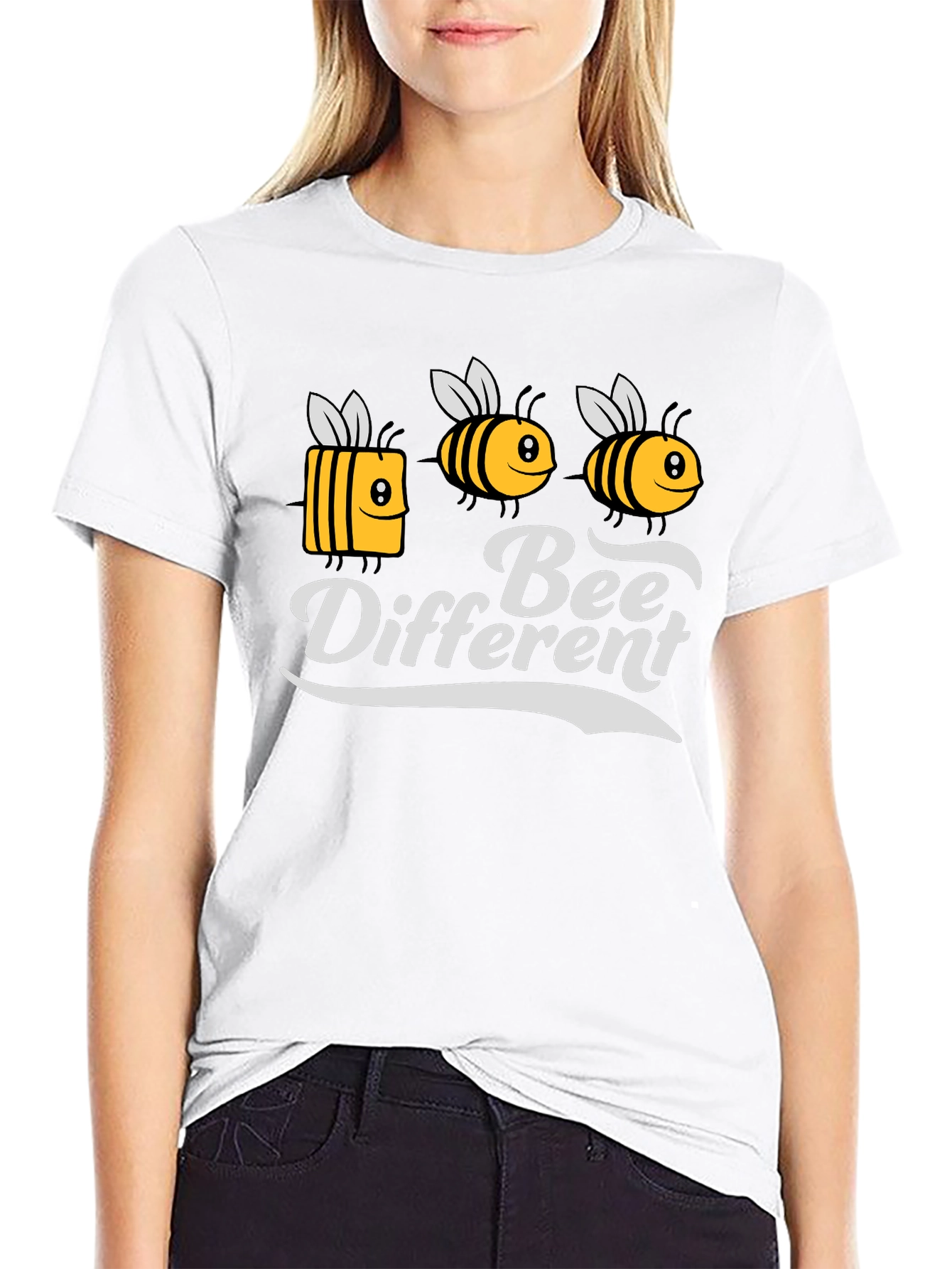Bee Different Graphic Tee - Black T-Shirt