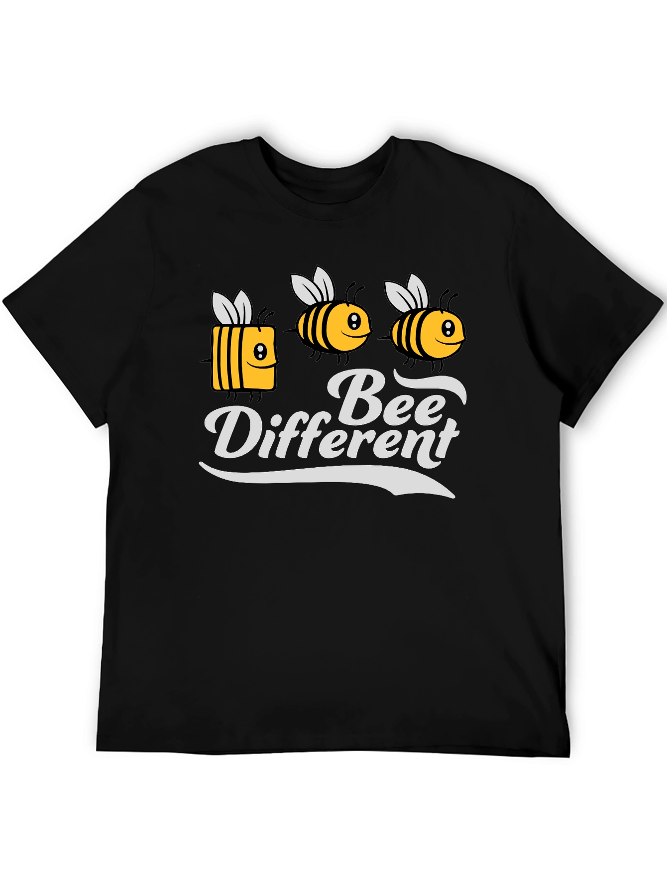 Bee Different Graphic Tee - Black T-Shirt
