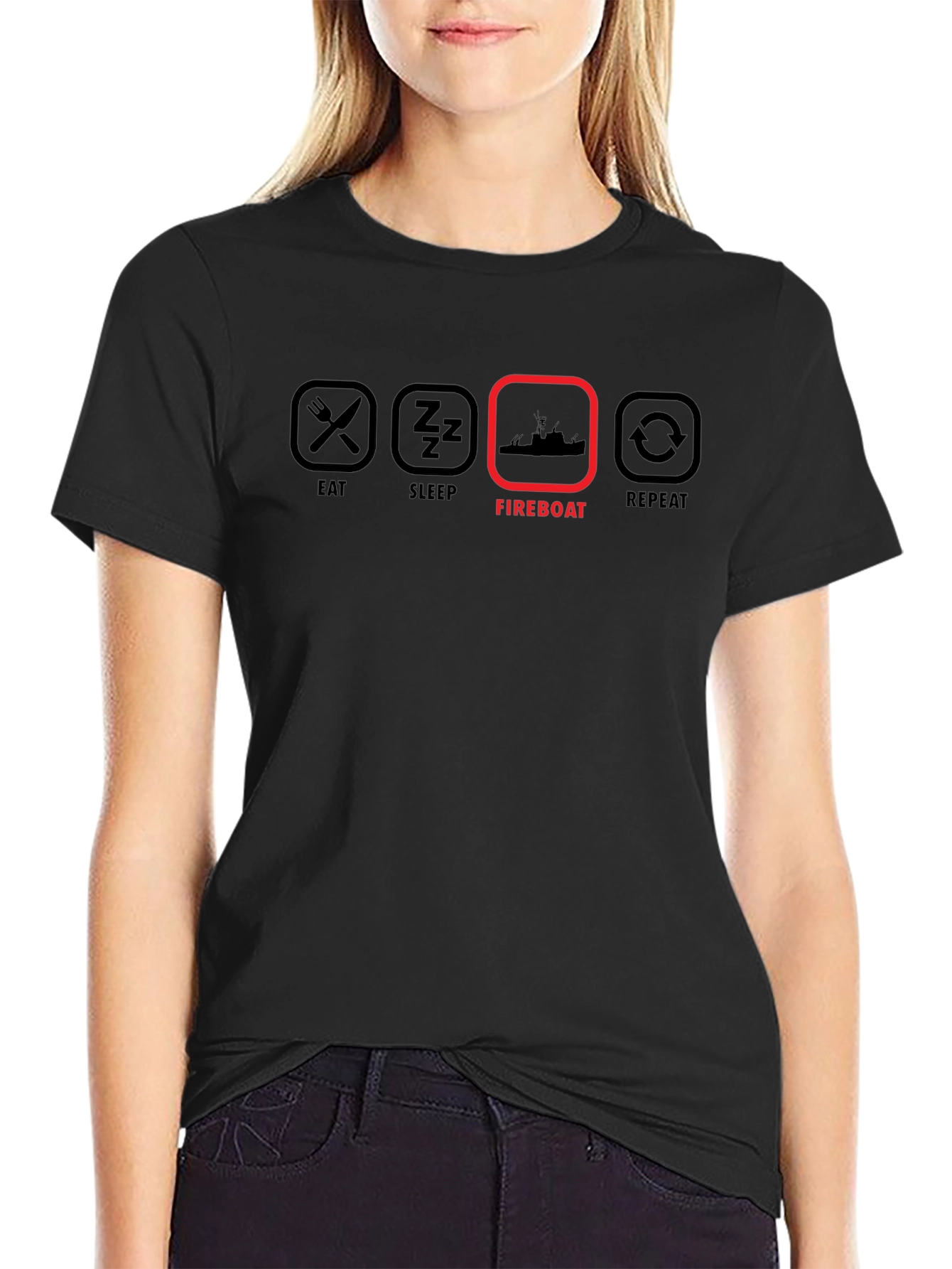 Eat Sleep Fireboat Repeat T-Shirt