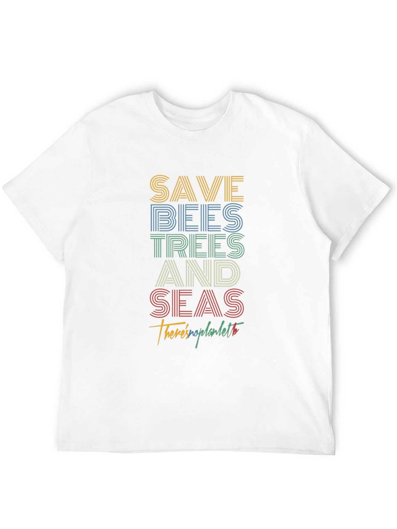 Save Bees Trees Seas T-Shirt - Black