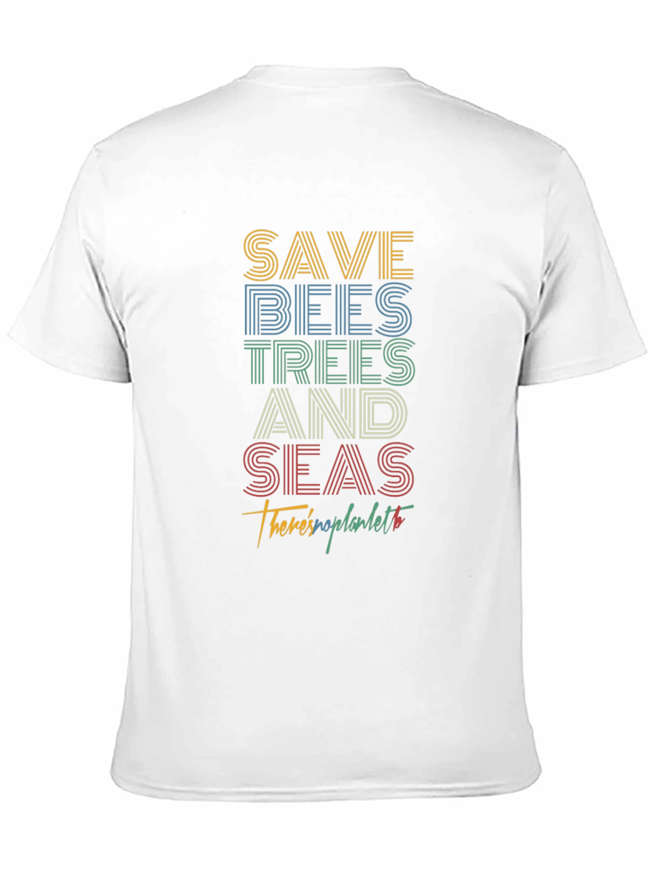 Save Bees Trees Seas T-Shirt - Black