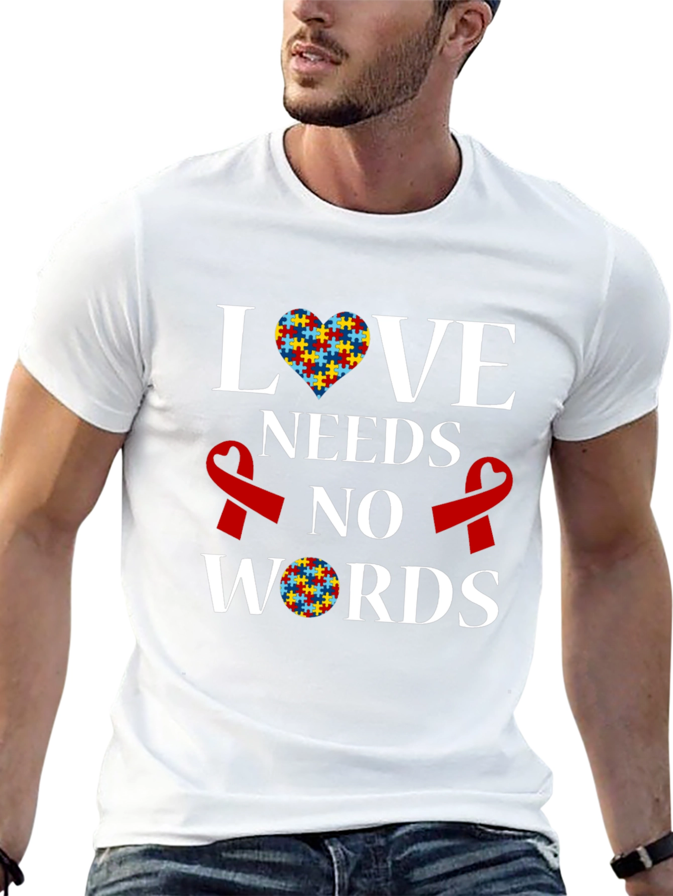 Autism Awareness T-Shirt: Love Needs No Words