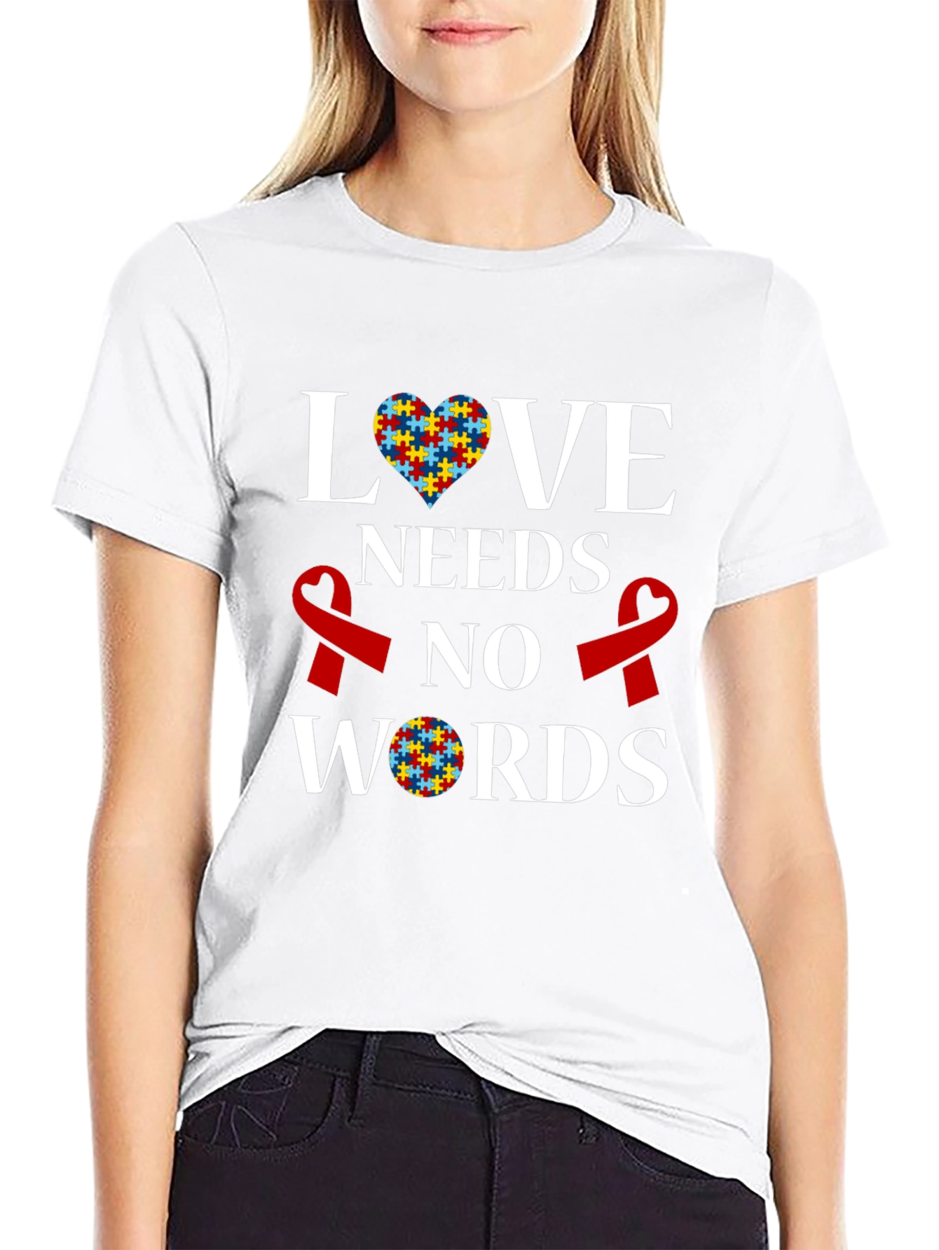 Autism Awareness T-Shirt: Love Needs No Words