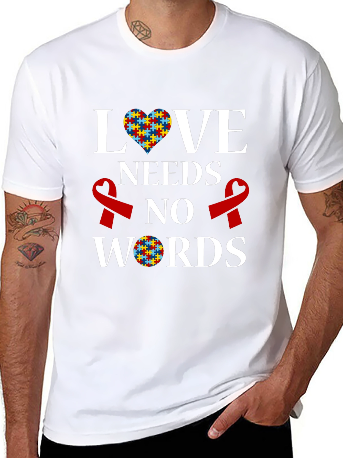 Autism Awareness T-Shirt: Love Needs No Words