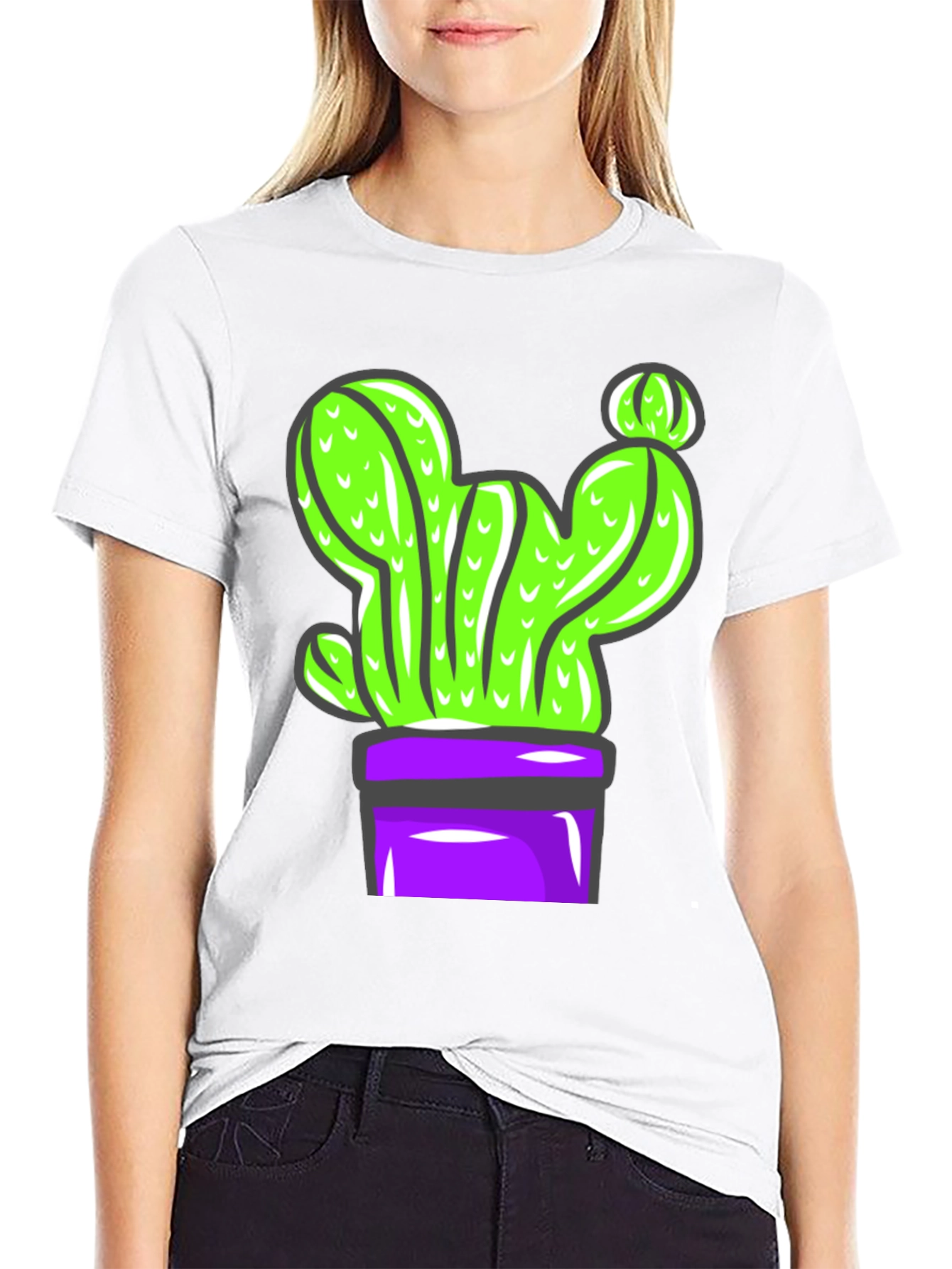Cactus Graphic Tee - Potted Plant Design