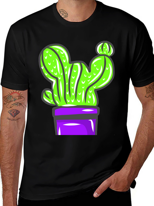 Cactus Graphic Tee - Potted Plant Design