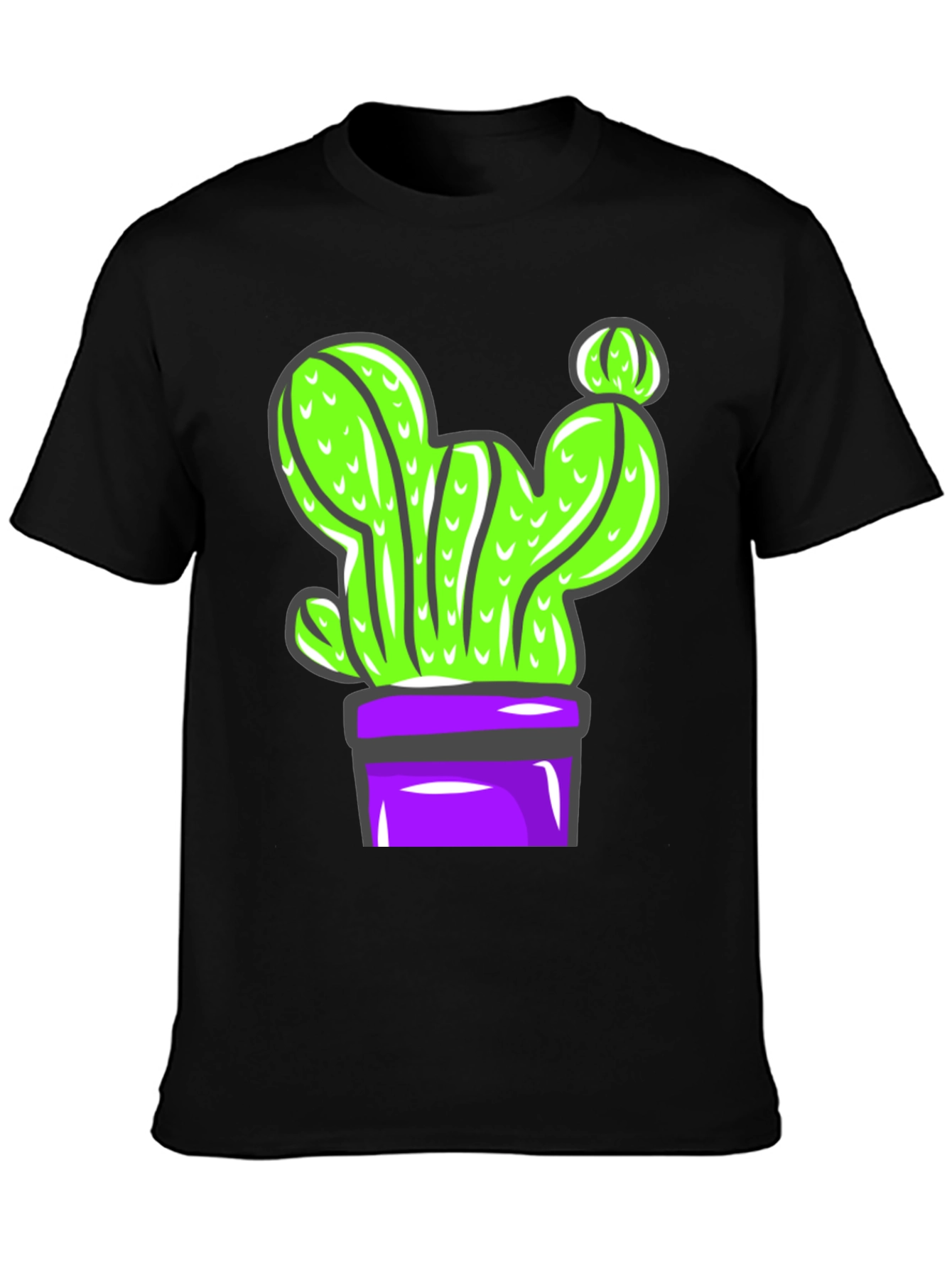 Cactus Graphic Tee - Potted Plant Design