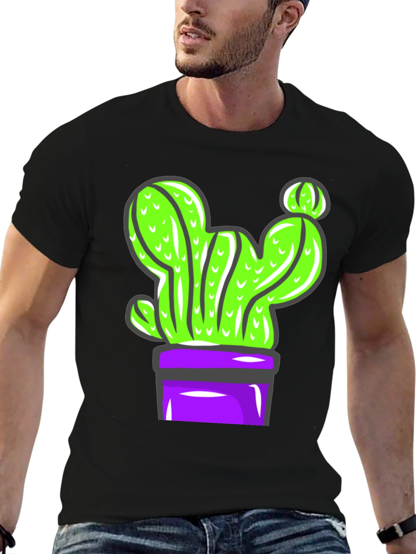 Cactus Graphic Tee - Potted Plant Design