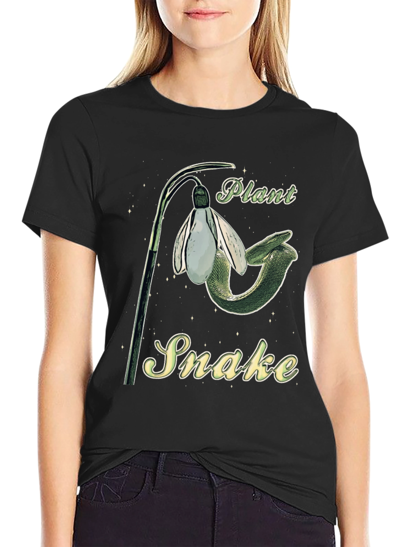 Plant Snake Graphic Tee - Unique Nature Inspired Design