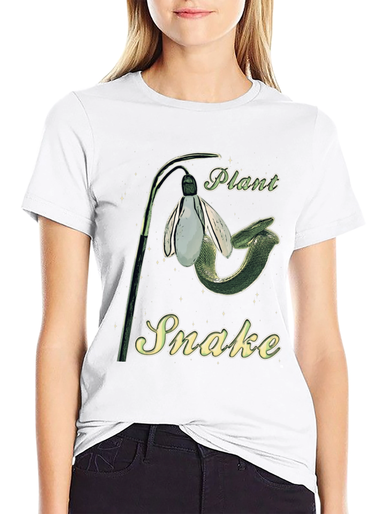 Plant Snake Graphic Tee - Unique Nature Inspired Design