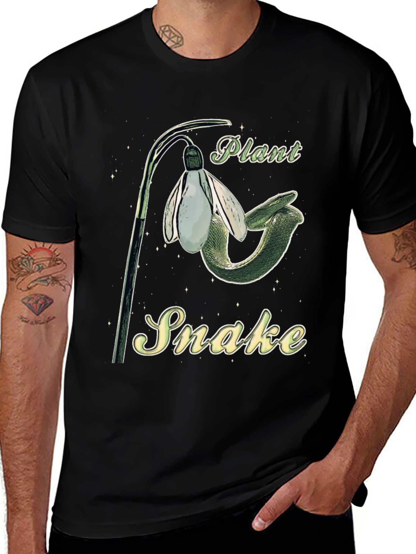 Plant Snake Graphic Tee - Unique Nature Inspired Design