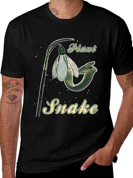 Plant Snake Graphic Tee - Unique Nature Inspired Design