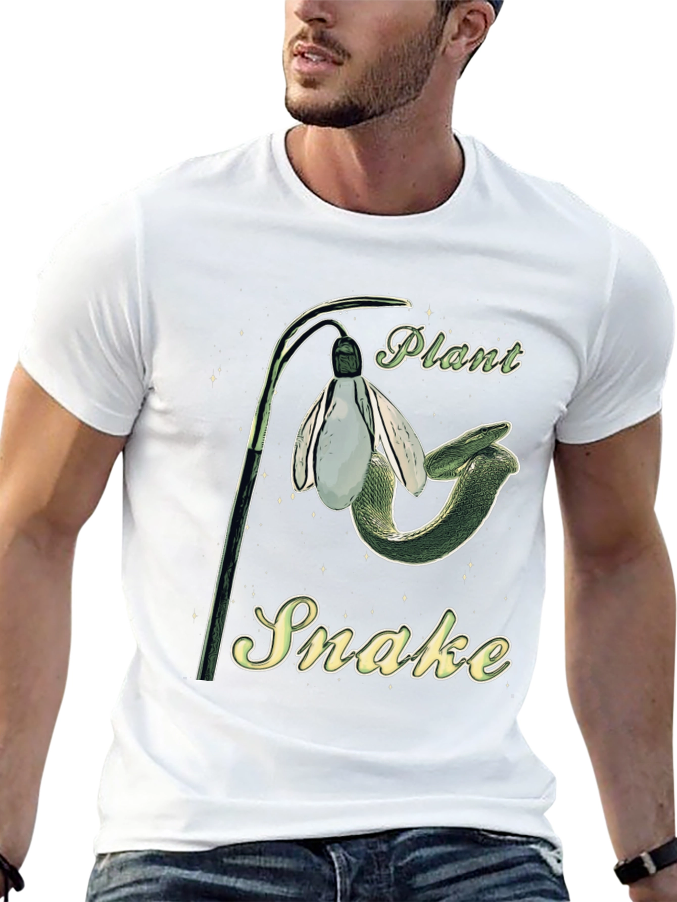 Plant Snake Graphic Tee - Unique Nature Inspired Design