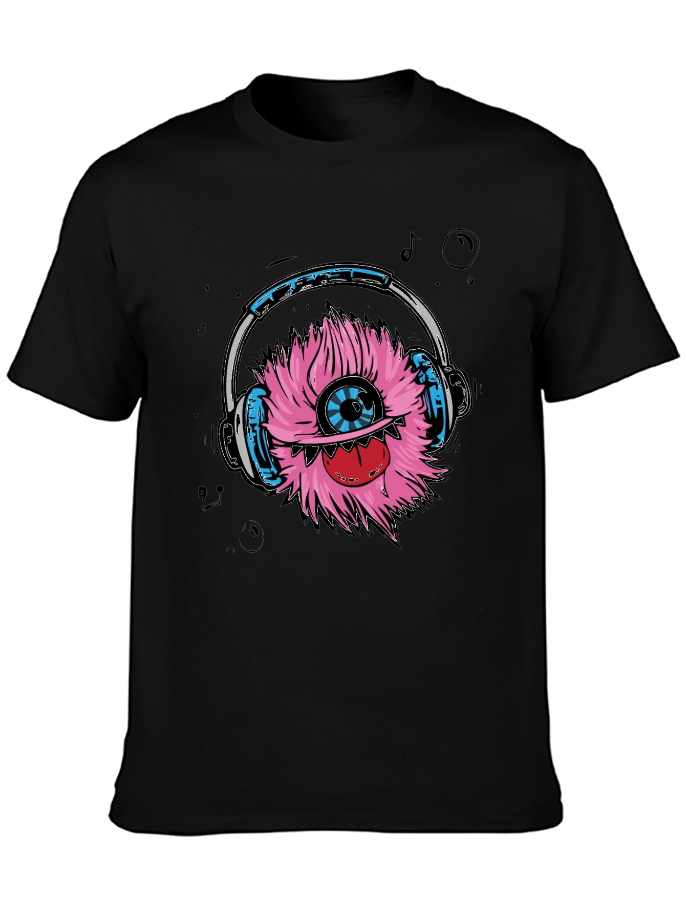 Monster DJ Graphic Tee - Funky One-Eyed Creature