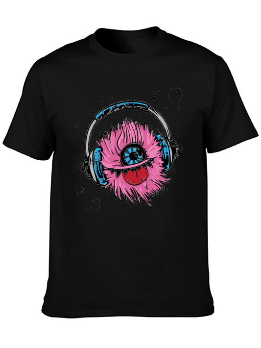 Monster DJ Graphic Tee - Funky One-Eyed Creature