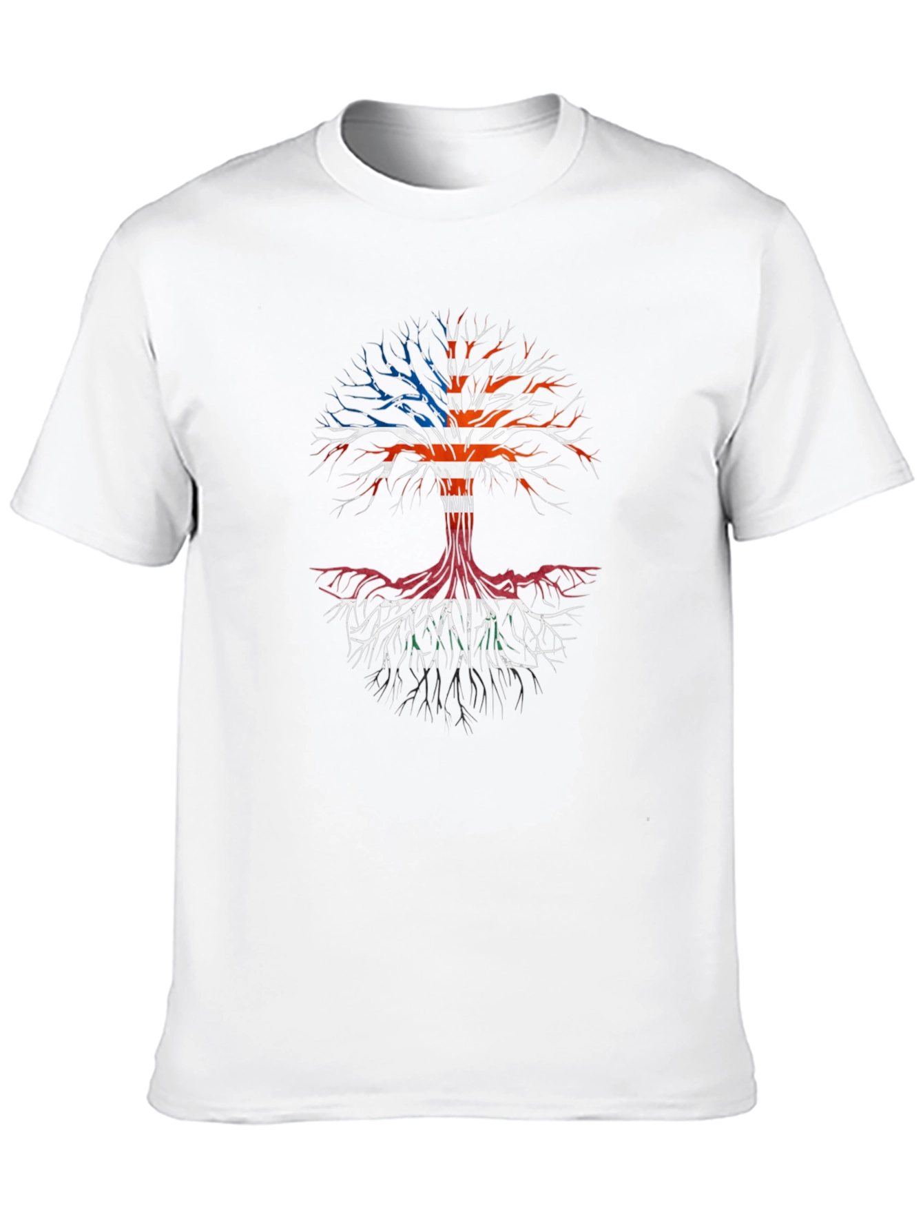 USA Roots Tree Black Graphic Tee