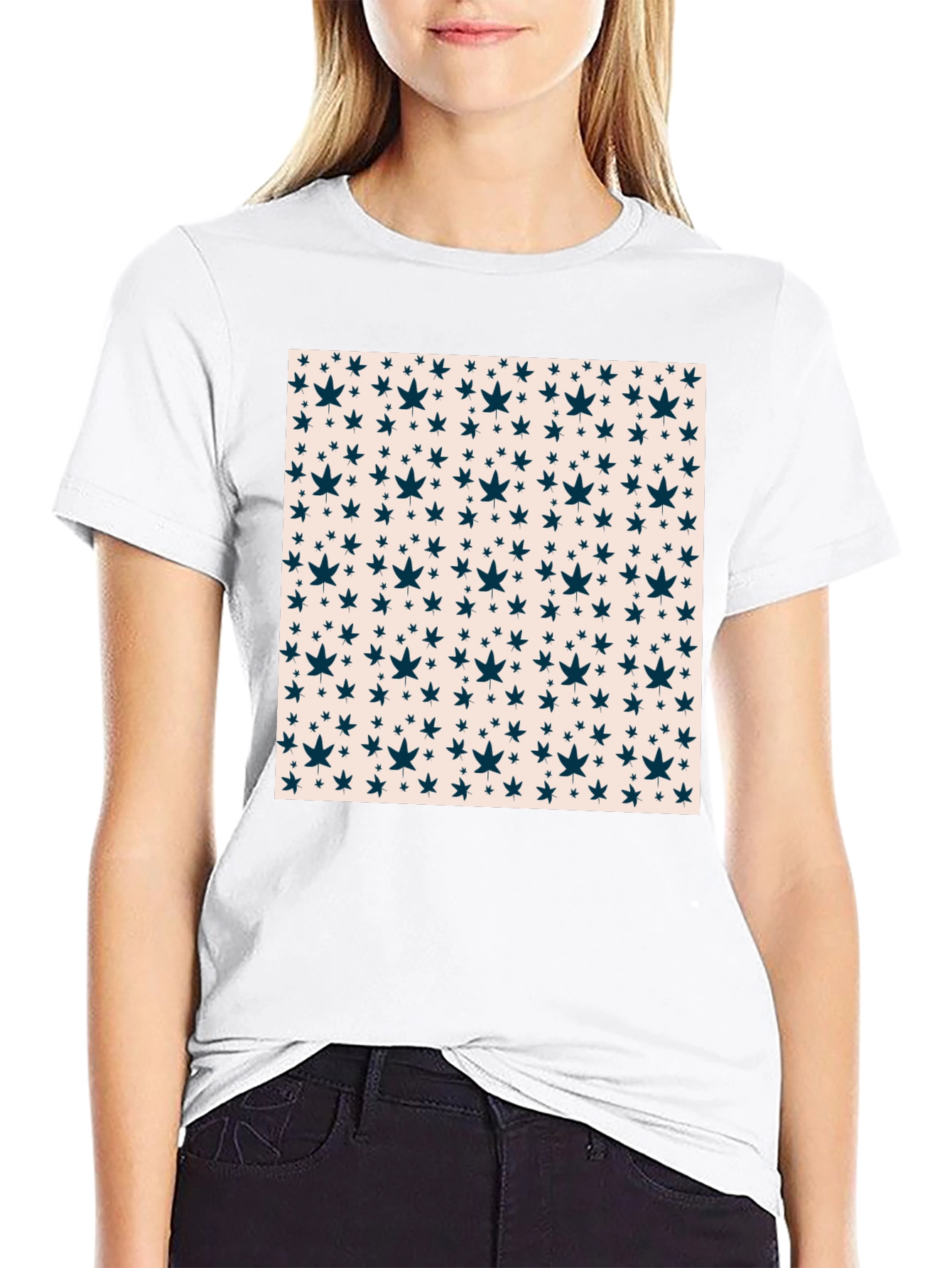 Marijuana Leaf Pattern T-Shirt