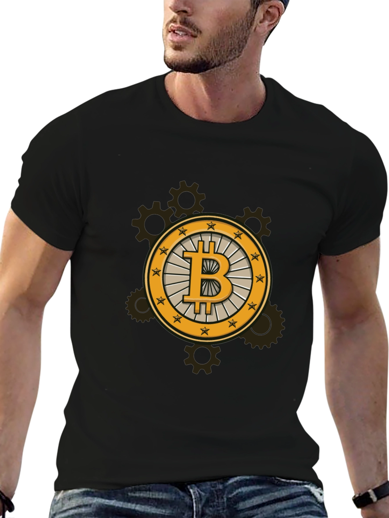 Bitcoin Steampunk Black Tee