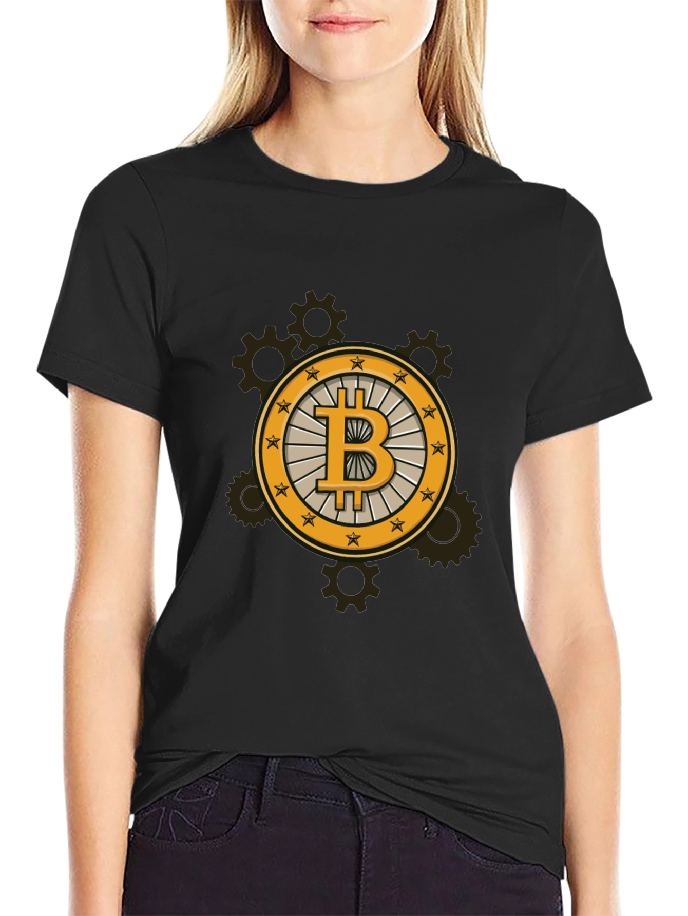 Bitcoin Steampunk Black Tee