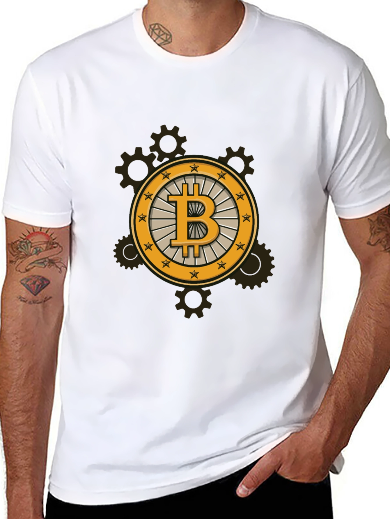Bitcoin Steampunk Black Tee