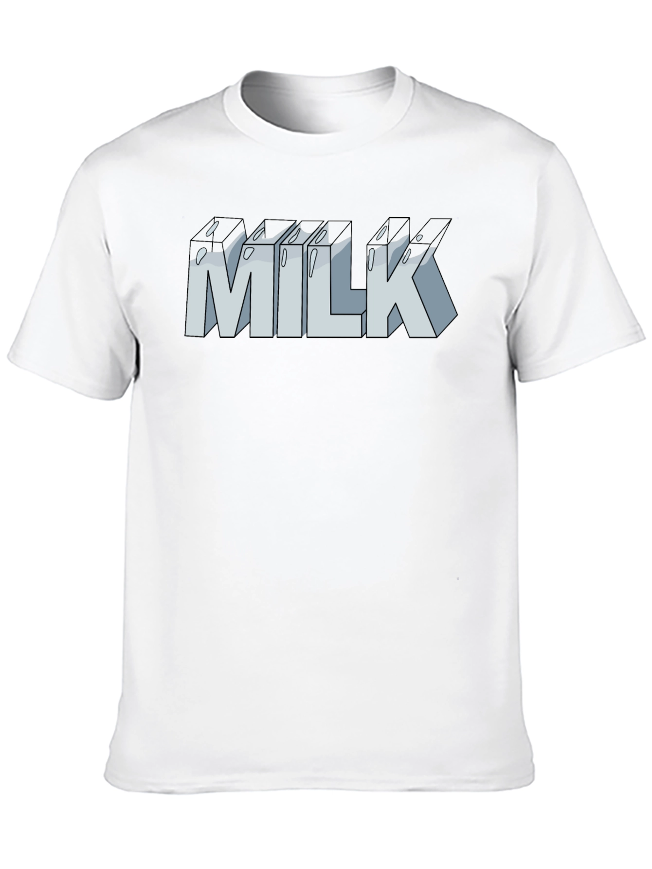 Milk Graphic T-Shirt - Unisex Casual Tee