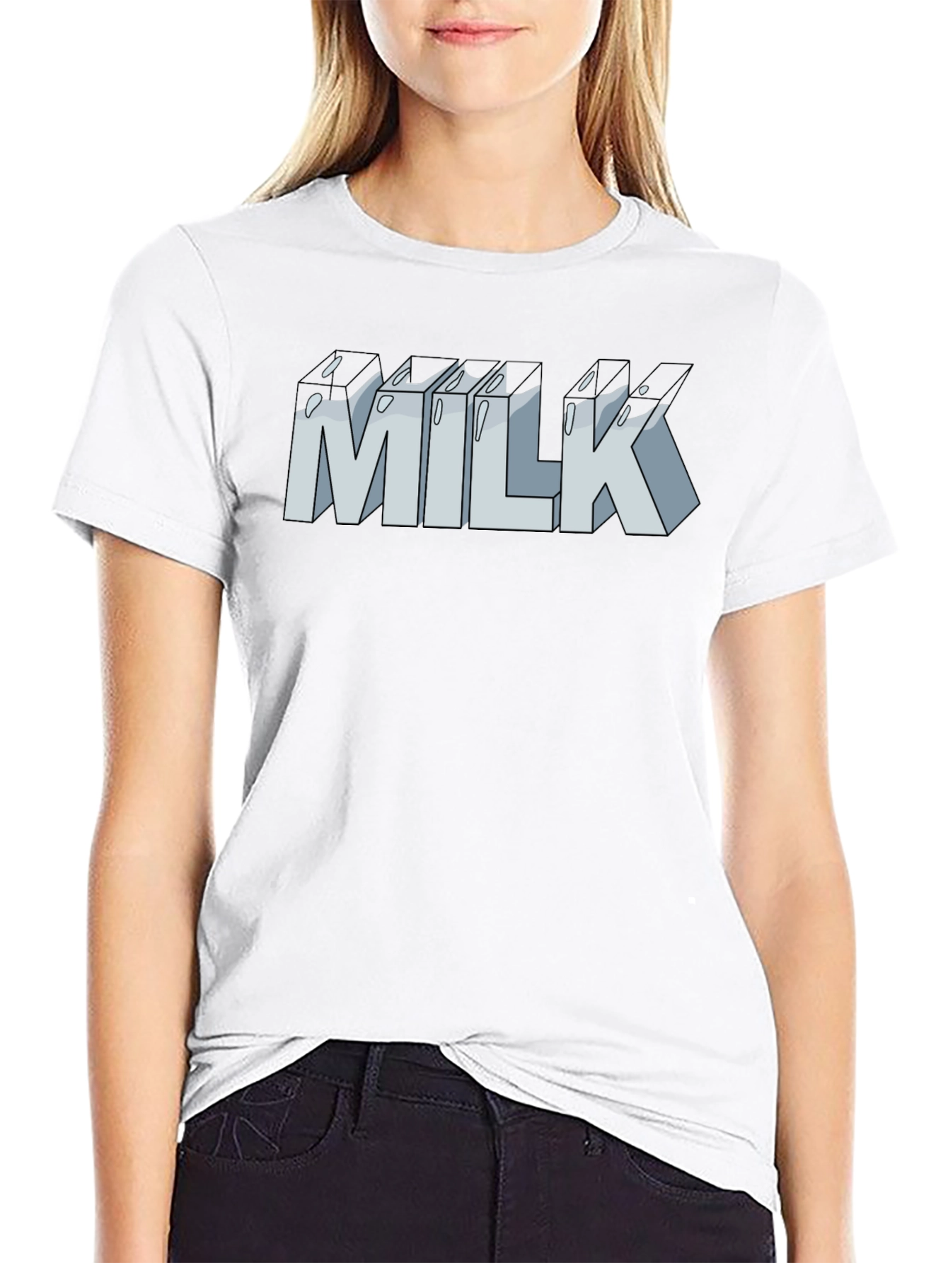 Milk Graphic T-Shirt - Unisex Casual Tee