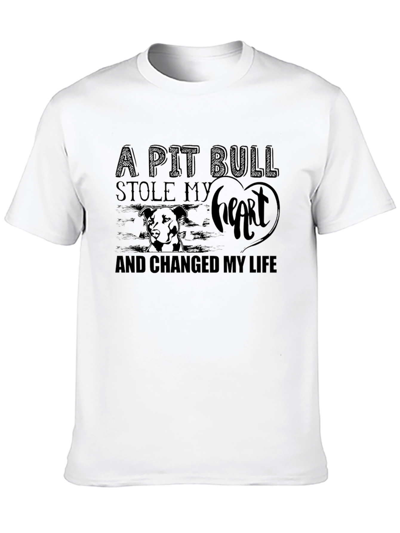 Pit Bull Stole My Heart Graphic T-Shirt