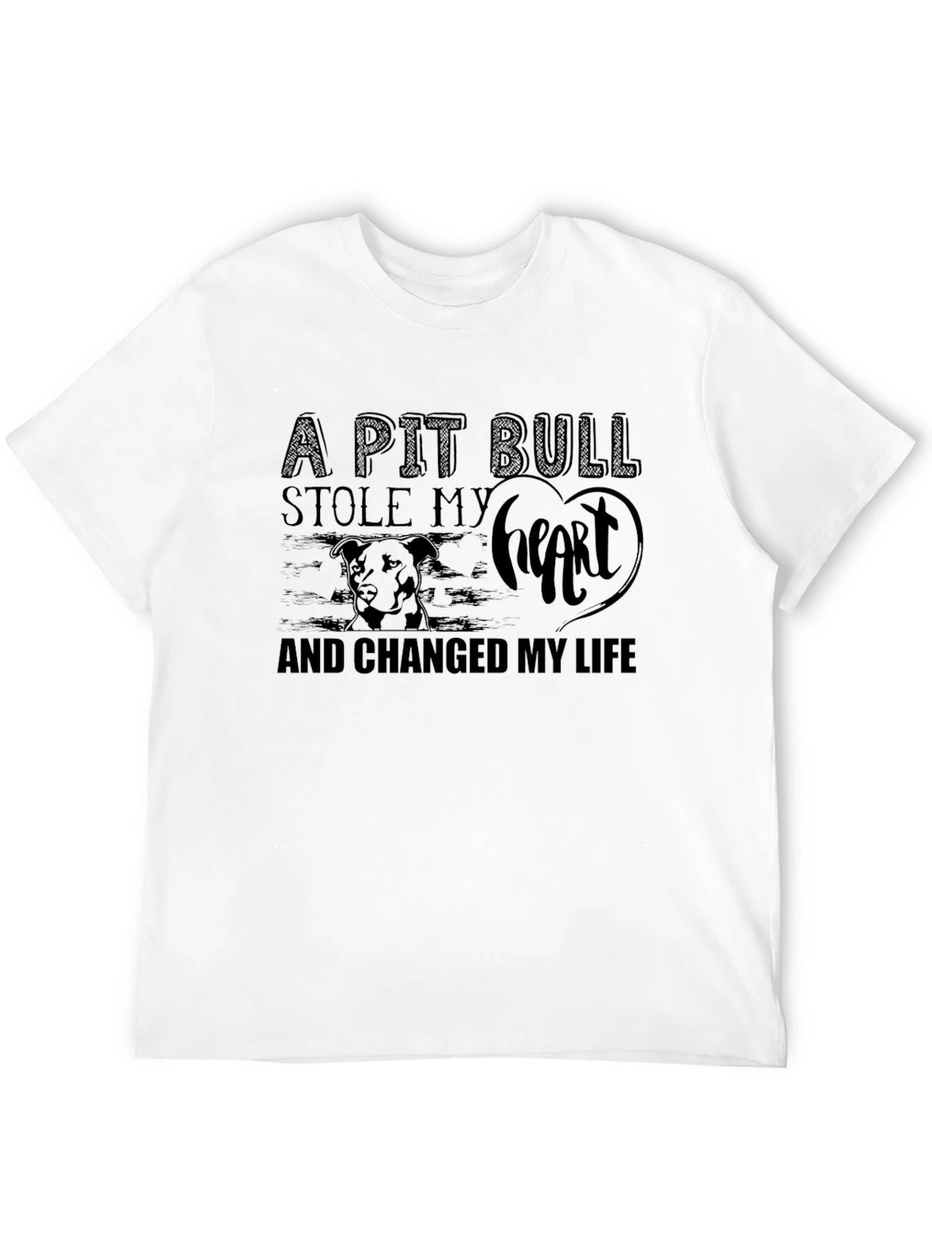 Pit Bull Stole My Heart Graphic T-Shirt