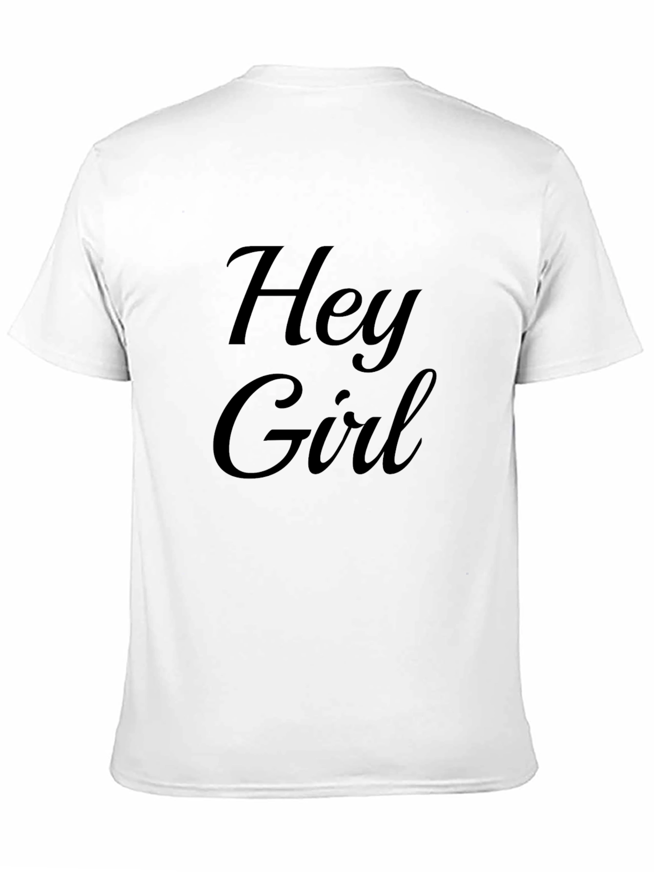 Hey Girl Graphic Print Black T-Shirt